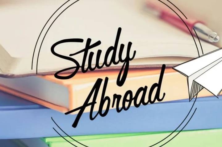 Study abroad poster with a white background